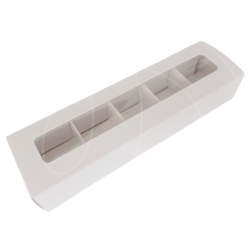 Коробка на 5 конфет с окном белая КУ-00556; 9912391  